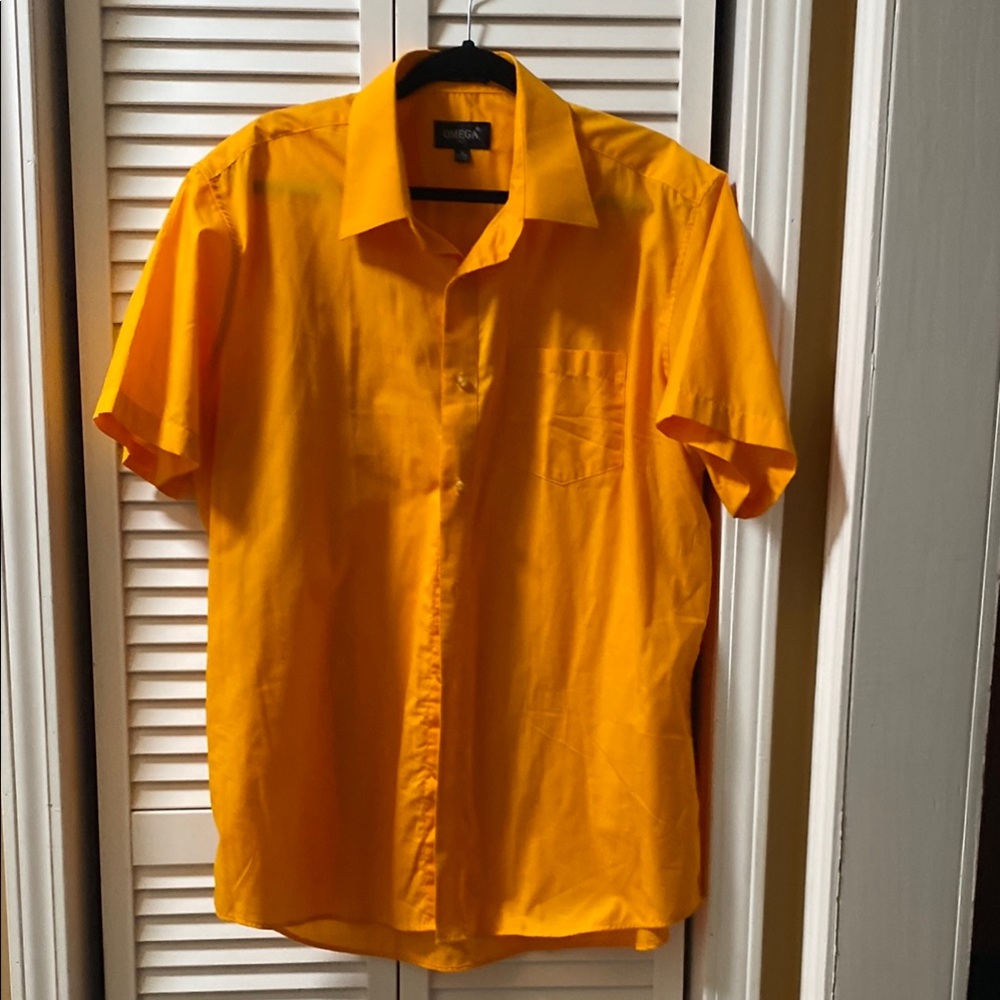 Omega Men's Bright orange Casual Shirt